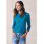 Cecil Damen B317389 Basic T-Shirt In Unifarbe, Dynamic Aqua Blue,L
