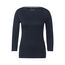 Cecil Damen B317389 Basic Baumwollshirt U-Boot Ausschnitt, Universal Blue, M EU