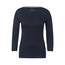 Cecil Damen B317389 Basic Baumwollshirt U-Boot Ausschnitt, Universal Blue, L EU