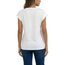 AirMood Lässiges Basic-T-Shirt für Damen, elegant, lockere Passform, Rundhalsausschnitt, Flügelärmel, weiß, M