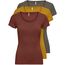ONLY 3er Pack Damen T-Shirt schwarz oder weiß Kurzarm lang Basic Sommer T-Shirts XS S M L XL 15209153 (Farb Mix 6, M)