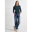 Cecil Basic Baumwollshirt U-Boot Ausschnitt