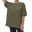 THE GYM PEOPLE Damen Kurzärmeliges mit Rundhalsausschnitt Übergroße T-Shirts Basic Baumwolle Shirts