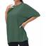 THE GYM PEOPLE Damen Kurzärmeliges mit Rundhalsausschnitt Übergroße T-Shirts Basic Baumwolle Shirts