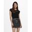 ONLY Damen Regular Fit T-Shirt onlNICOLE S/S Mix TOP NOOS 15151008, Einfarbig, Gr. 40 (Herstellergröße: L), Schwarz (Black)