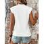 Zeagoo Damen Tank Top Ärmellose Sommer T Shirt Cap Ärmel Tops Rundhals Oberteile Basic Blusentop Weiß M