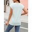 Cuptacc T Shirt Damen Elegant Tank Tops Crew Neck Tunika Elegant Tshirt Damen Baumwolle Basic Oberteile Sommer Minzstreifen M 38-40