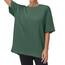 THE GYM PEOPLE Damen Kurzärmeliges mit Rundhalsausschnitt Übergroße T-Shirts Basic Baumwolle Shirts