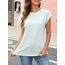 Cuptacc T-Shirt Damen Elegante Oberteile Modern T Shirts Damen Sommer Kurzarm Leicht Tops Klassisch Oberteil Minzstreifen XS 30-32