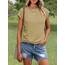 Cuptacc Tshirt Damen Tops Sommer Rundhals Oberteile Elegant Basic Bluse Kurzarm Damen Business Tunika Khaki 3XL 56-58