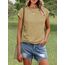 Cuptacc Tank Top Damen Sommer Rundhals Oberteile Damen Elegant Tops Cute Tshirt Basic Business Outfit Bluse Khaki Mittel M 38-40