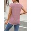 Cuptacc T-Shirt Damen Lässige Oberteile Damen Sommer Elegant Shirts Basic Top Gestreiftes Oberteil Frühling Rotstreifen S 34-36