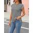 Cuptacc Tunika Damen Sommer Elegante Oberteile Basic Top Runder Halsausschnitt Tshirt Damen Baumwolle Atmungsaktiv Schwarzstreifen M 38-40