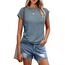 Cuptacc Tank Top Damen Sommer Rundhals Oberteile Damen Elegant Tops Cute Tshirt Basic Business Tshirt Bluse Blau Klein S 34-36