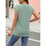 Cuptacc Oberteile Damen Sommer Casual Tops Für Damen Baumwolle Basic Oberteil Rundhals Tank Top Kurzarm Business Grünstreifen M 38-40