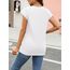 Cuptacc Tshirt Damen Sommer Rundhals Oberteile Damen Elegant Tops Cute T Shirt Basic Business Outfit Bluse Weiß Mittel M 38-40