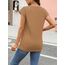 Cuptacc Tops Für Damen T Shirt Rundhals Oberteile Damen Oversized Bluse Kurzarm Sexy Y2k Top Sommer Coffee XS 30-32