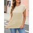 Cuptacc Tops Für Damen T Shirt Rundhals Oberteile Damen Oversized Bluse Kurzarm Sexy Y2k Top Sommer CoffeeGrey XS 30-32