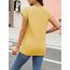 Cuptacc T Shirt Damen Sommer Tops Für Damen Oberteile Rundhalsausschnitt Business Bluse Kurzarm T-Shirt Locker Yellow Groß L 42-44
