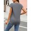 Cuptacc Tank Top Damen Sommer Rundhals Oberteile Damen Elegant Tops Cute T Shirt Basic Business Outfit Bluse Grau Klein S 34-36