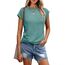 Cuptacc Tank Top Damen Sommer Rundhals Oberteile Damen Elegant Tops Cute Tshirt Basic Business Tshirt Bluse Grün Klein S 34-36