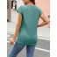 Cuptacc Tops Für Damen T Shirt Rundhals Oberteile Damen Bluse Kurzarm Sexy Top Sommer Grün XL 46-48