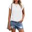Cuptacc Tshirt Damen Tops Sommer Rundhals Oberteile Elegant Basic Bluse Kurzarm Damen Business Tunika CoffeeGrey 3XL 56-58