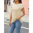 Cuptacc Tops Für Damen T Shirt Rundhals Oberteile Damen Bluse Kurzarm Sexy Top Sommer Eiscreme XL 46-48