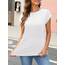 Cuptacc Tshirt Damen Tops Sommer Rundhals Oberteile Elegant Basic Bluse Kurzarm Damen Business Tunika CoffeeGrey 3XL 56-58