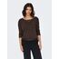 ONLY Damen Onlalba 3/4 Top JRS Noos Langarmshirt, Dark Earth,XL
