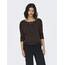 ONLY Damen Onlalba 3/4 Top JRS Noos Langarmshirt, Dark Earth,S