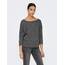ONLY Damen ONLALBA 3/4 JRS NOOS Top, Dark Grey Melange,XXS