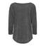 ONLY Damen ONLALBA 3/4 JRS NOOS Top, Dark Grey Melange,XXS