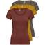 ONLY 3er Pack Damen T-Shirt schwarz oder weiß Kurzarm lang Basic Sommer T-Shirts XS S M L XL 15209153 (Farb Mix 6, L)