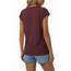 Suncife Damen-T-Shirt, Sommer, lockere Passform, Flügelärmel, V-Ausschnitt, T-Shirt, burgunderfarben, M