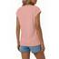 Suncife Damen-T-Shirt, Sommer, lockere Passform, Flügelärmel, V-Ausschnitt, T-Shirt, Rose, XL