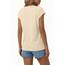 Suncife Damen-T-Shirt, Sommer, lockere Passform, Flügelärmel, V-Ausschnitt, T-Shirt, Aprikose, M