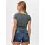 ONLY 3er Pack Damen T-Shirt schwarz oder weiß Kurzarm lang Basic Sommer T-Shirts XS S M L XL 15209153 (Farb Mix 5, XL)