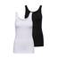 ONLY Damen 2er-Pack Tank-Top Oberteil Verschiedene Träger Shirt Unterhemd, Farbe:weiß/schw., Größe:XL
