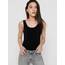 ONLY Damen 2er-Pack Tank-Top Oberteil Verschiedene Träger Shirt Unterhemd, Farbe:weiß/schw., Größe:S