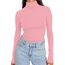DUOEASE Rollkragenpullover Damen Basic Einfarbig Langarmshirt Damen Herbst Winter Oberteile Rollkragen Langarm Tshirt Elegant Casual Top(Rosa L