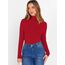 DUOEASE Rollkragenpullover Damen Basic Einfarbig Langarmshirt Damen Herbst Winter Oberteile Rollkragen Langarm Tshirt Elegant Casual Top(Rot L