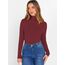 DUOEASE Rollkragenpullover Damen Basic Einfarbig Langarmshirt Damen Herbst Winter Oberteile Rollkragen Langarm Tshirt Elegant Casual Top(Weinrot L