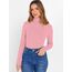 DUOEASE Longsleeve Damen Elegant Basic Rollkragen Tshirt Damen Slim Fit Gerippt Langarm Oberteile Herbst Winter Top(Rosa XS