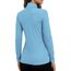 DUOEASE Longsleeve Damen Slim Fit Einfarbig Basic Langarmshirt Damen Rollkragen Langarm Casual Tshirt Herbst Winter Top(Blau XL