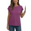 AirMood Damen-T-Shirt, Sommer, lässig, mit Flügelärmeln, violett, M