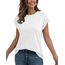 AirMood Damen-T-Shirt, Sommer, lässig, mit Flügelärmeln, weiß, XXL