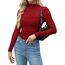 Zeagoo Netzoberteil Für Damen Sexy Party Top Mesh Oberteil Langarm Transparente Bluse Netz Tshirt Slim Fit Langarmshirt Frauen Clubwear Halloween Rotwein XL