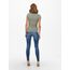 ONLY Damen Onllive Love SS Oneck TOP JRS, Dark Grey Melange/Balsam Green, XL