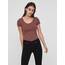 ONLY Damen Onllive Love SS Oneck TOP JRS, Maroon Banner/Rose Brown/Adobe, XXXL